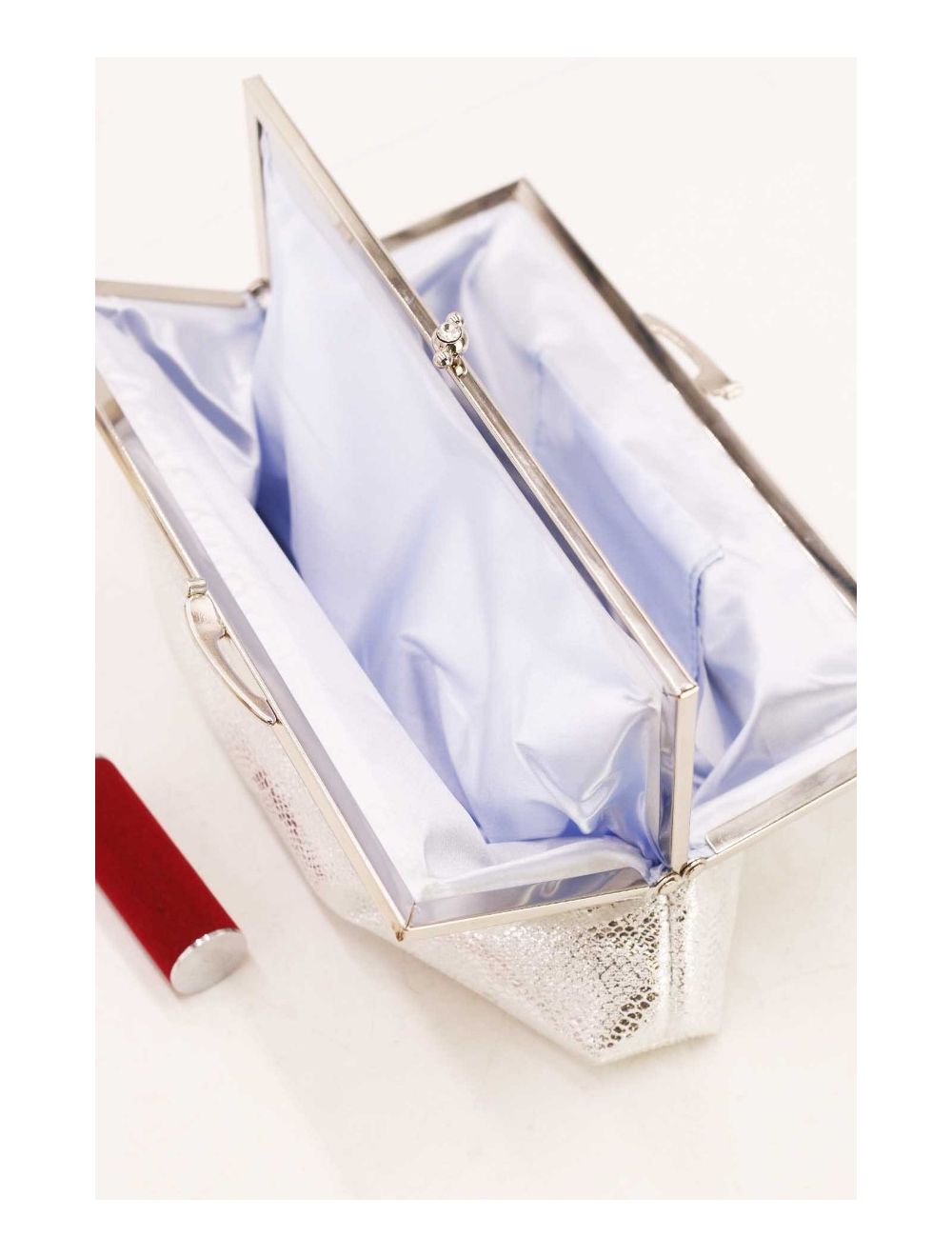 tom&eva Pochette Soirée ou Mariage Avec Bandoulière-19G-2813-Argent