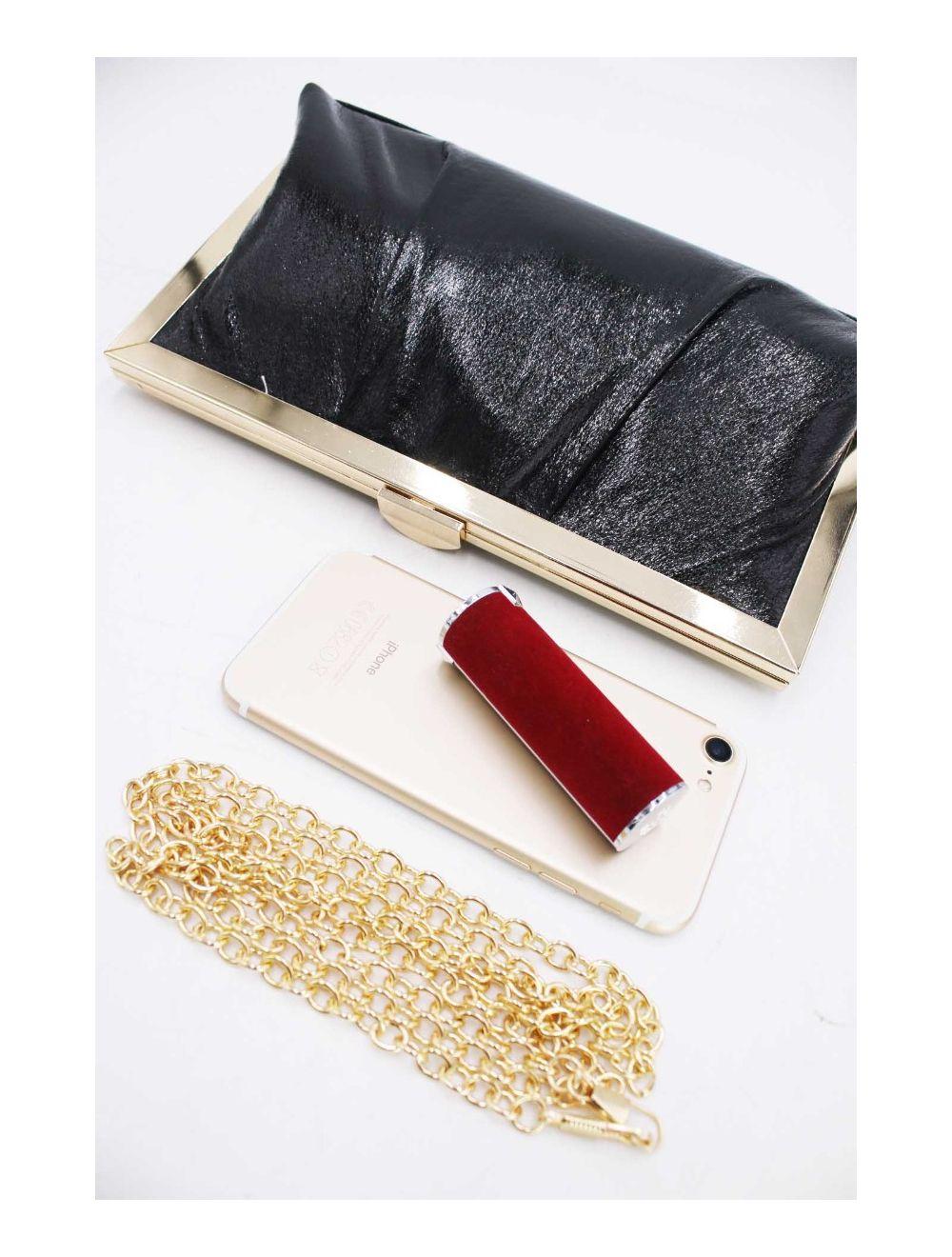 Tom&eva Pochette Soirée Ou Mariage Avec Bandoulière-19G-2812-Noir