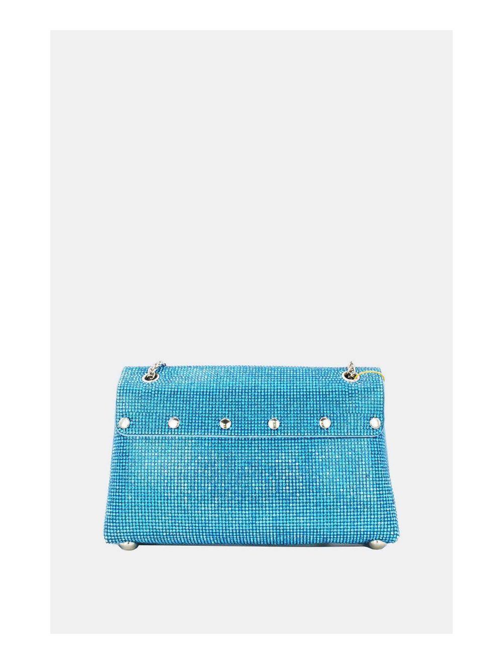 Tom&eva Pochette Soirée Ou Mariage Avec Strass -21P-5115-Bleu