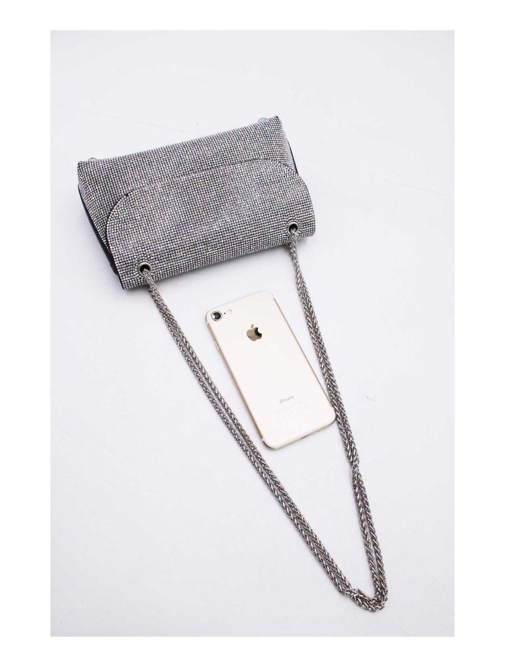 Tom&eva Pochette Soirée Ou Mariage Avec Strass -21P-5115-Noir