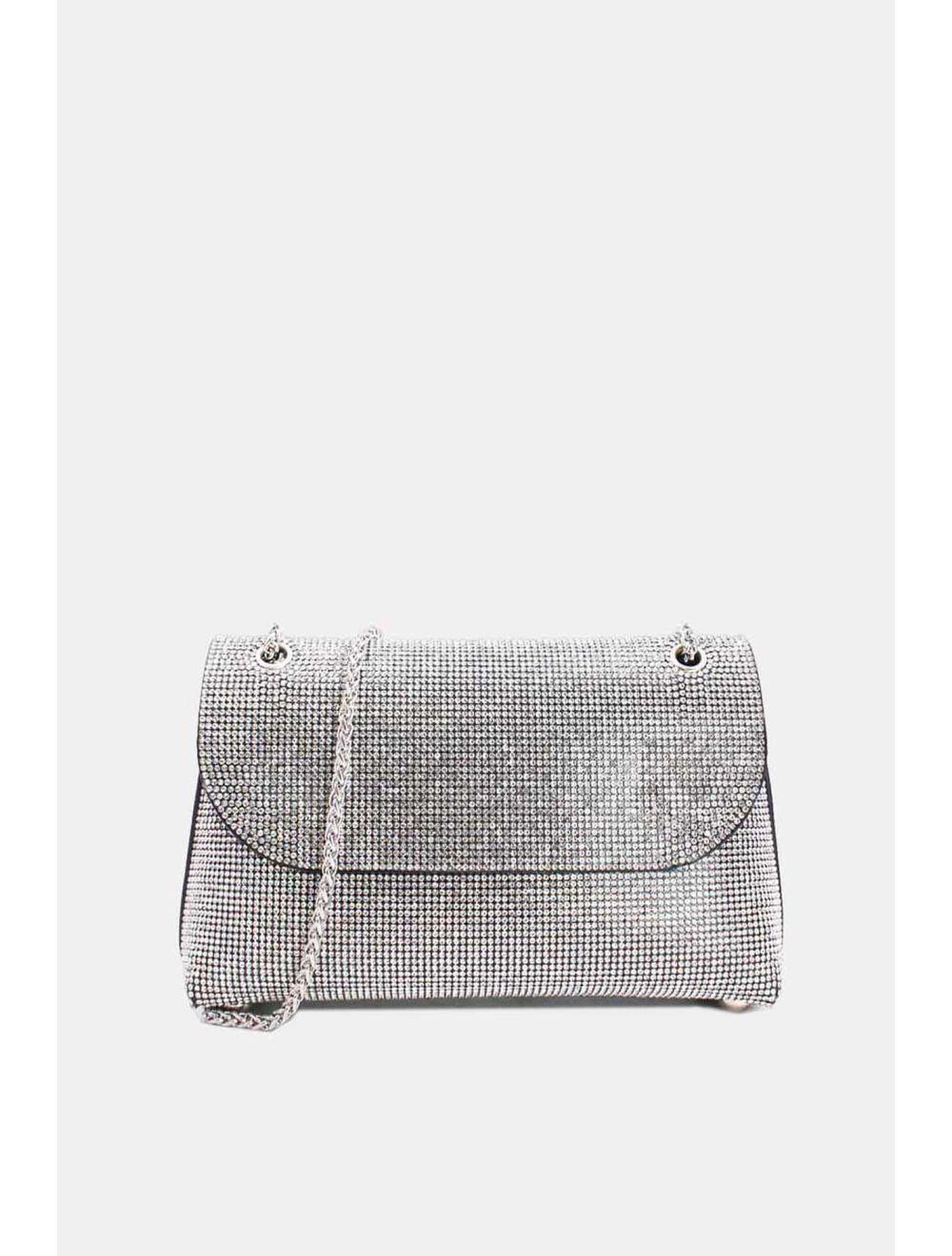 tom&eva Pochette Soirée ou Mariage Avec Strass -21P-5115-Noir