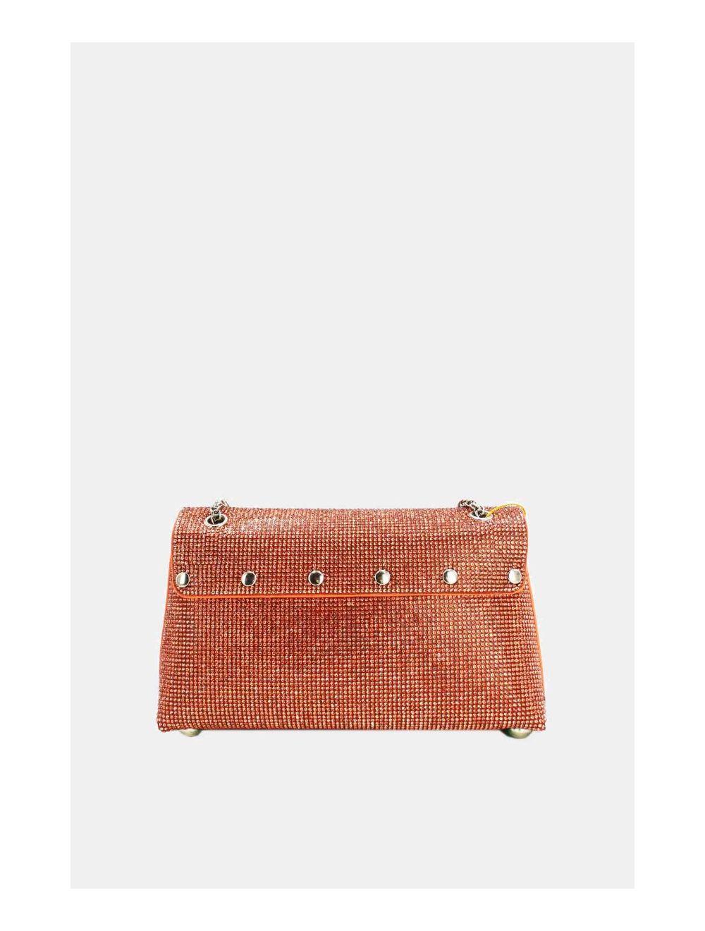 Tom&eva Pochette Soirée Ou Mariage Avec Strass -21P-5115-Orange