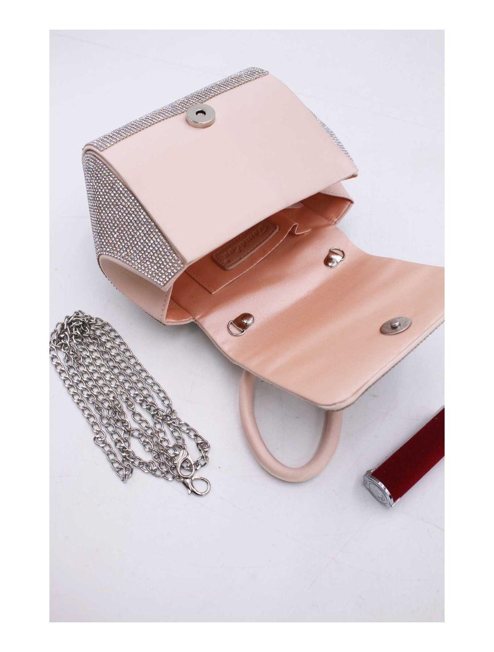 tom&eva Pochette Soirée ou Mariage Avec Strass -21P-5355-Champagne