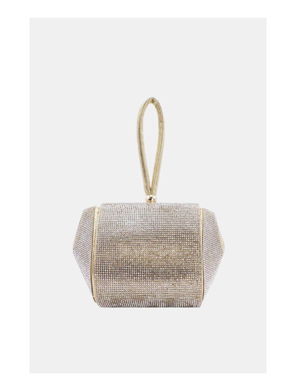 Tom&eva Pochette Soirée Ou Mariage Avec Strass -21P-5355-Gold