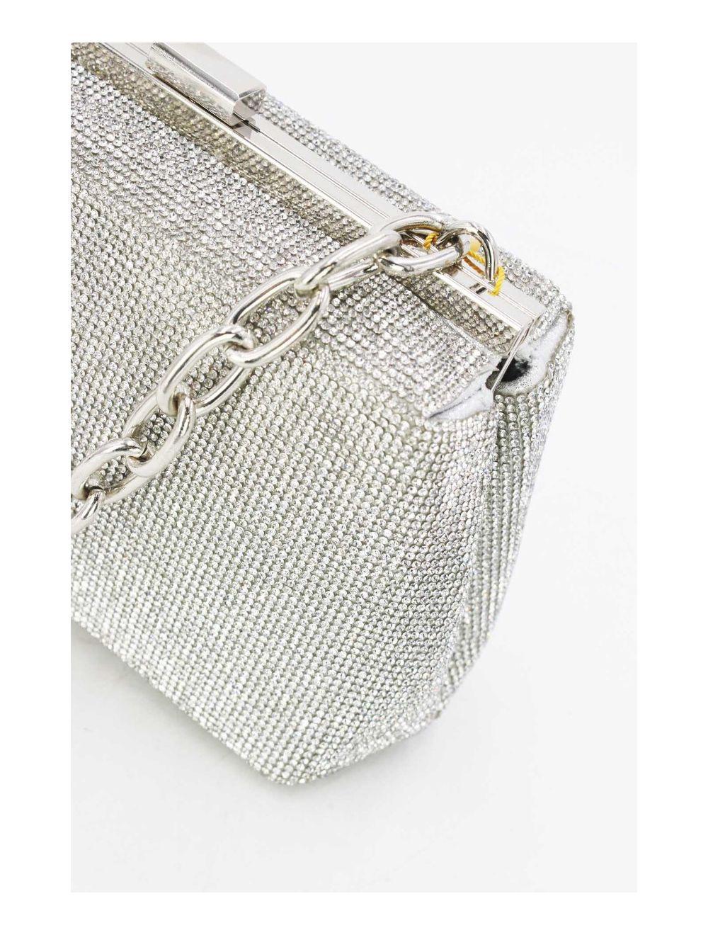 Tom&eva Pochette Soirée Ou Mariage Avec Strass -22P-5387-Argent