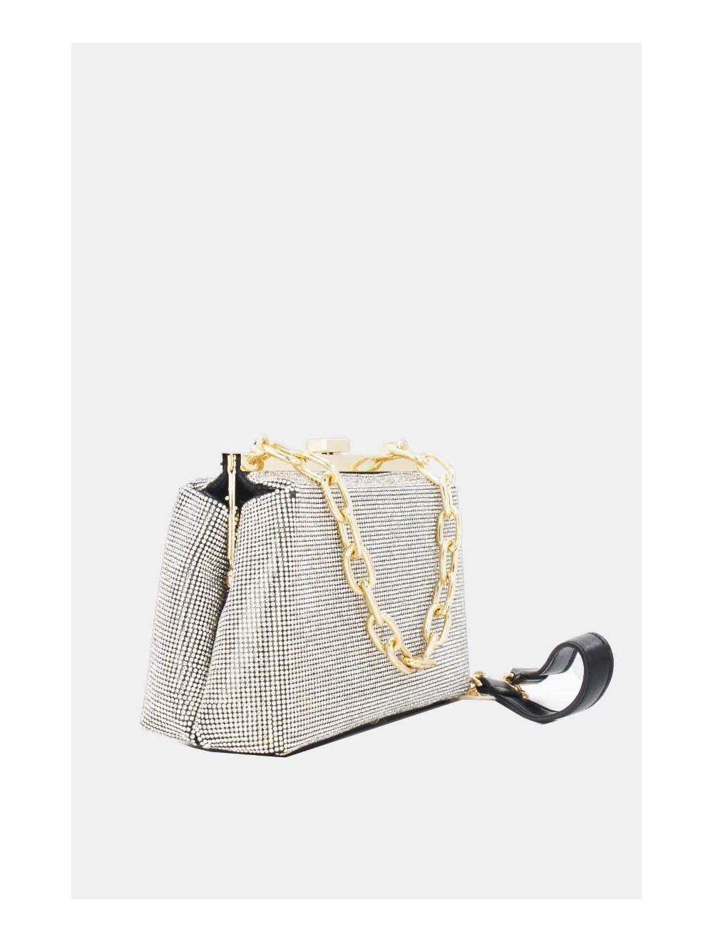 Tom&eva Pochette Soirée Ou Mariage Avec Strass -22P-5387-Noir