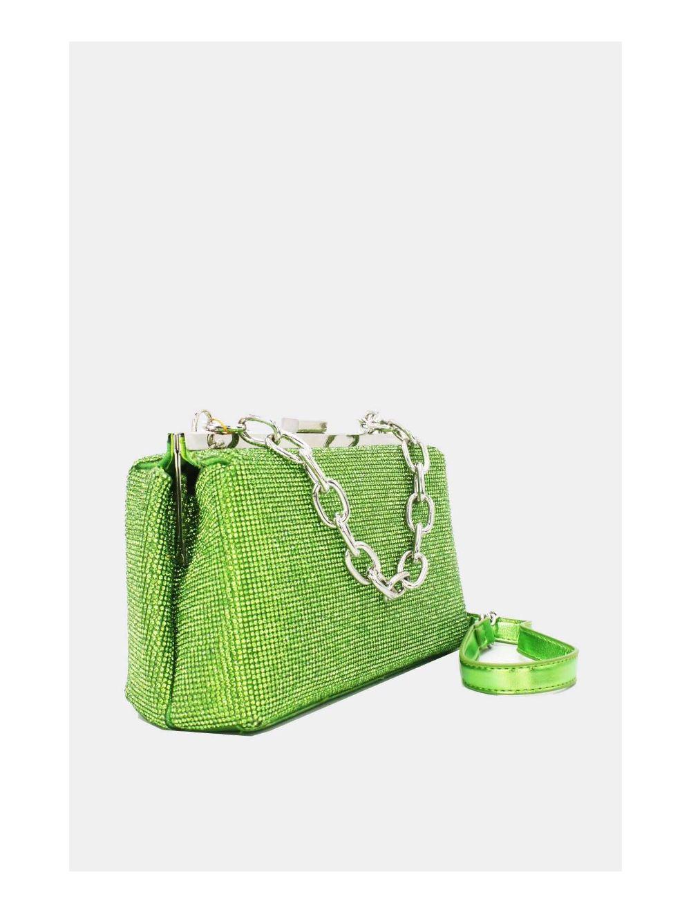 Tom&eva Pochette Soirée Ou Mariage Avec Strass -22P-5387-Vert