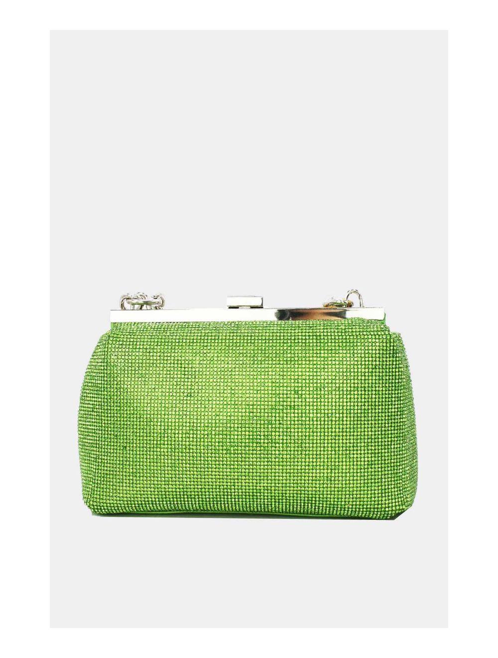 Tom&eva Pochette Soirée Ou Mariage Avec Strass -22P-5387-Vert