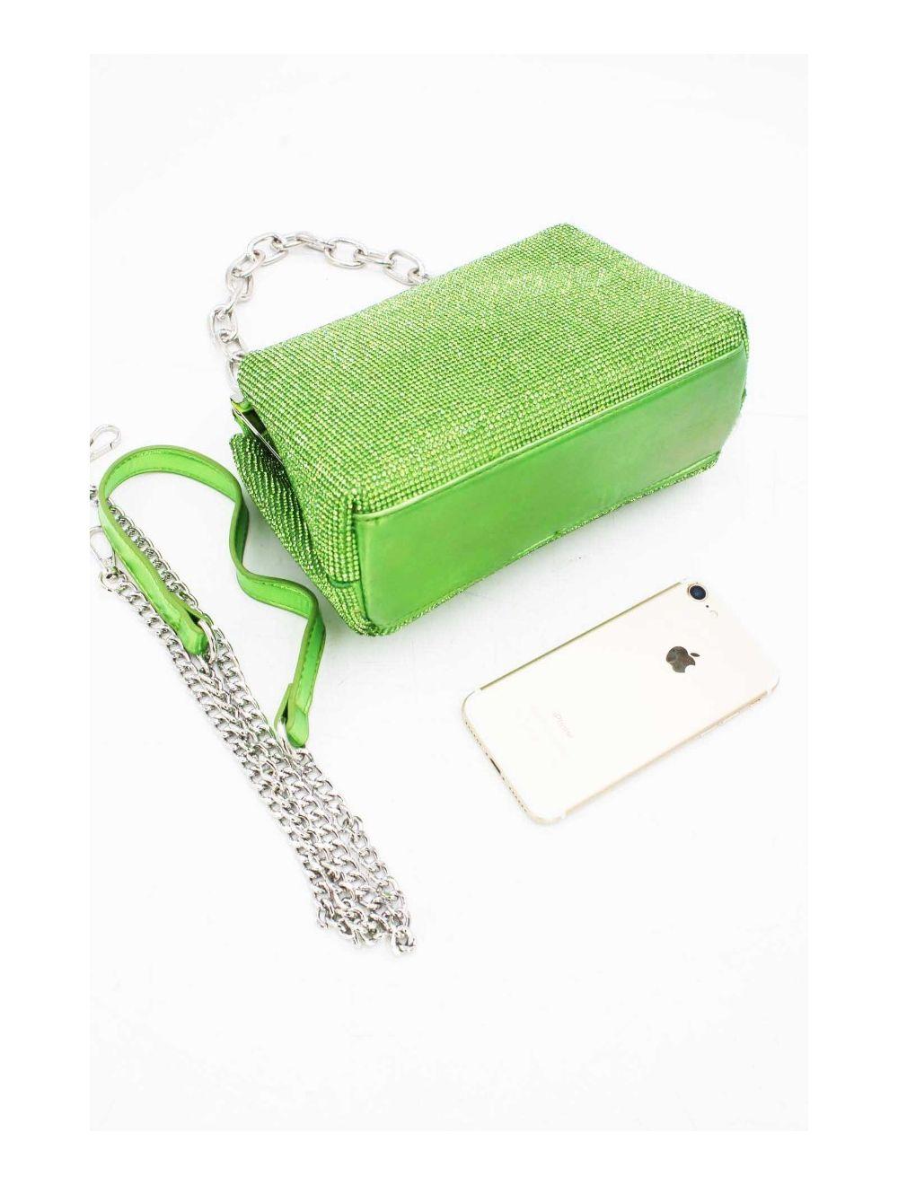 Tom&eva Pochette Soirée Ou Mariage Avec Strass -22P-5387-Vert