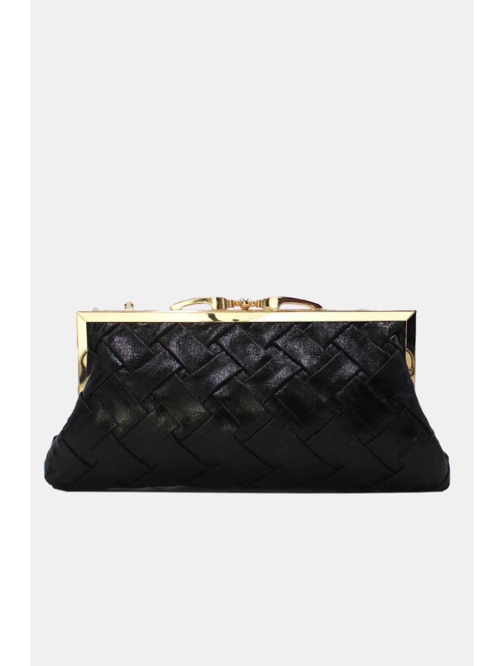 Tom&eva Pochette Soirée Ou Marriage Tressé 24P-6131-Noir