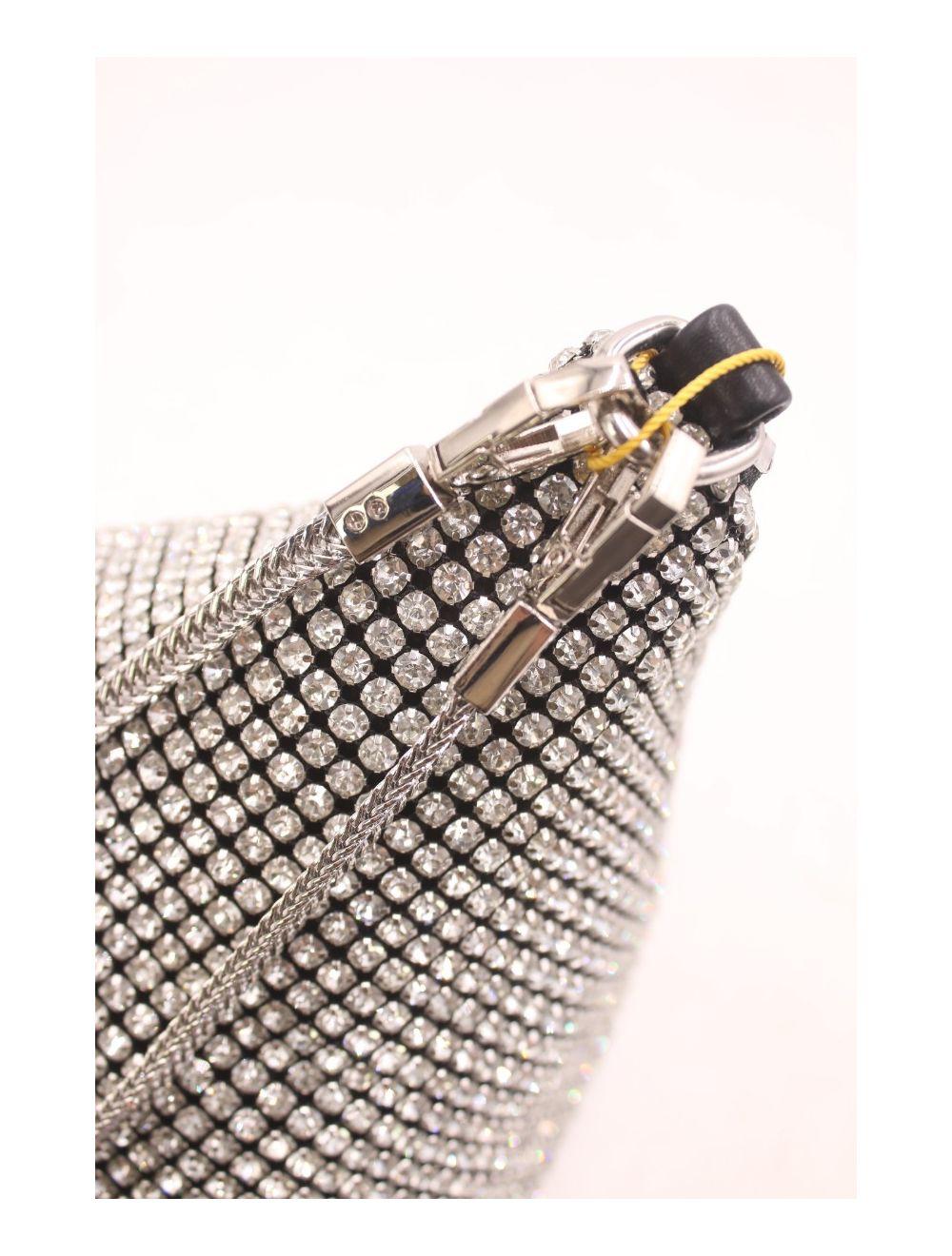 tom&eva Pochette Soirée Triangle Strass 23P-5735-Black