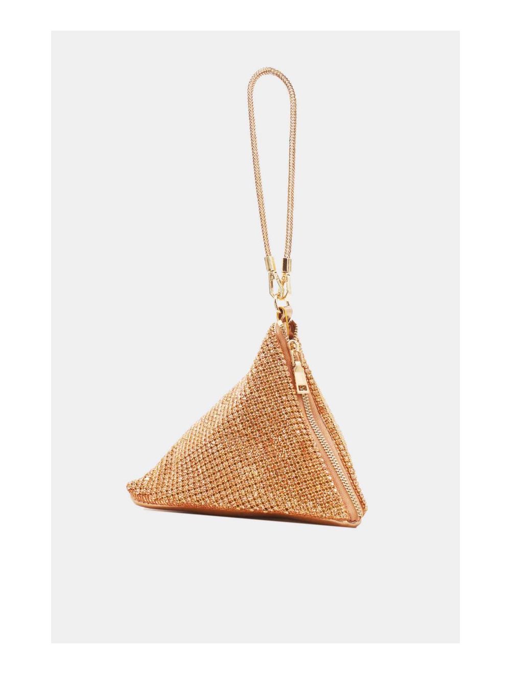 Tom&eva Pochette Soirée Triangle Strass 23P-5735-Champagne