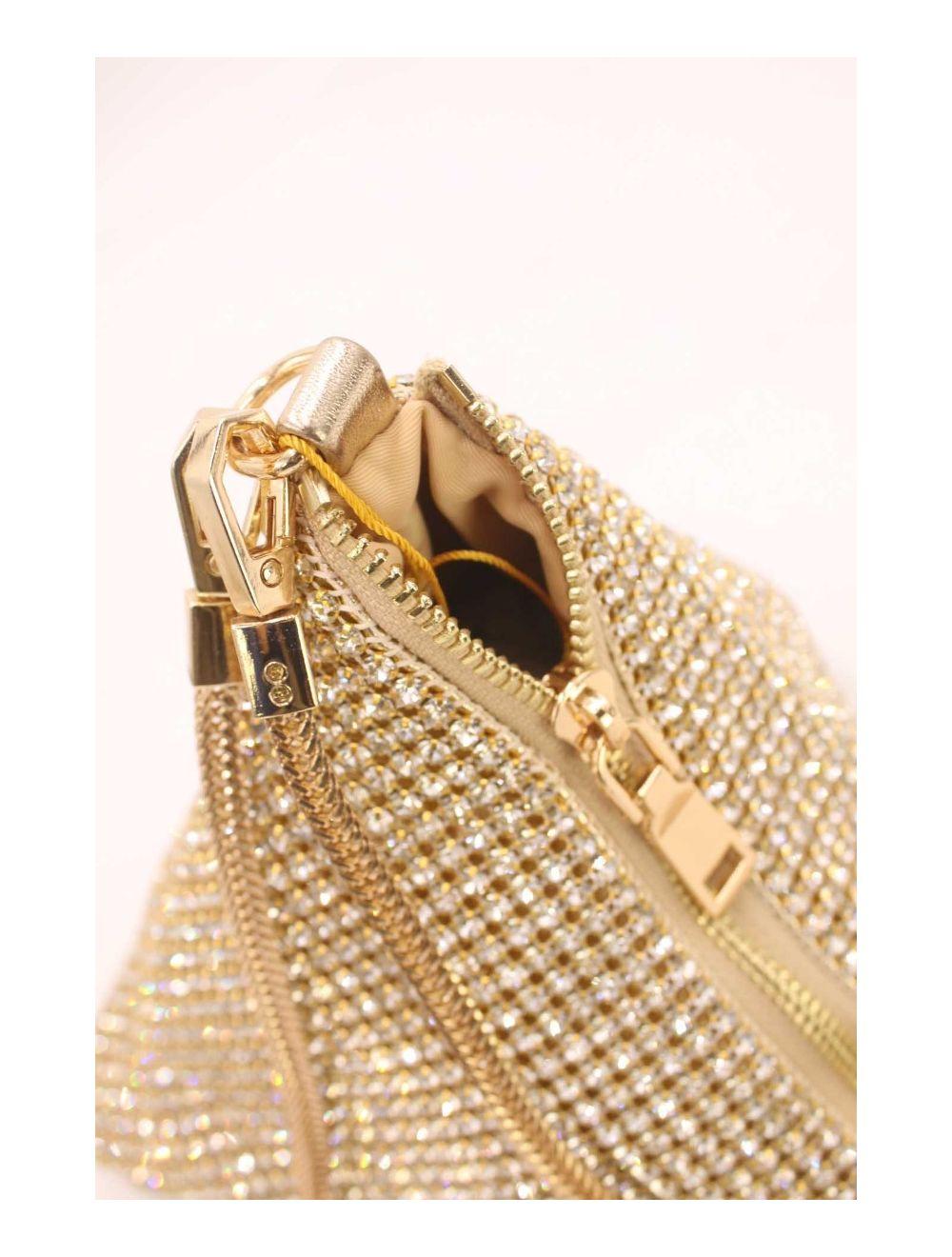 tom&eva Pochette Soirée Triangle Strass 23P-5735-Gold