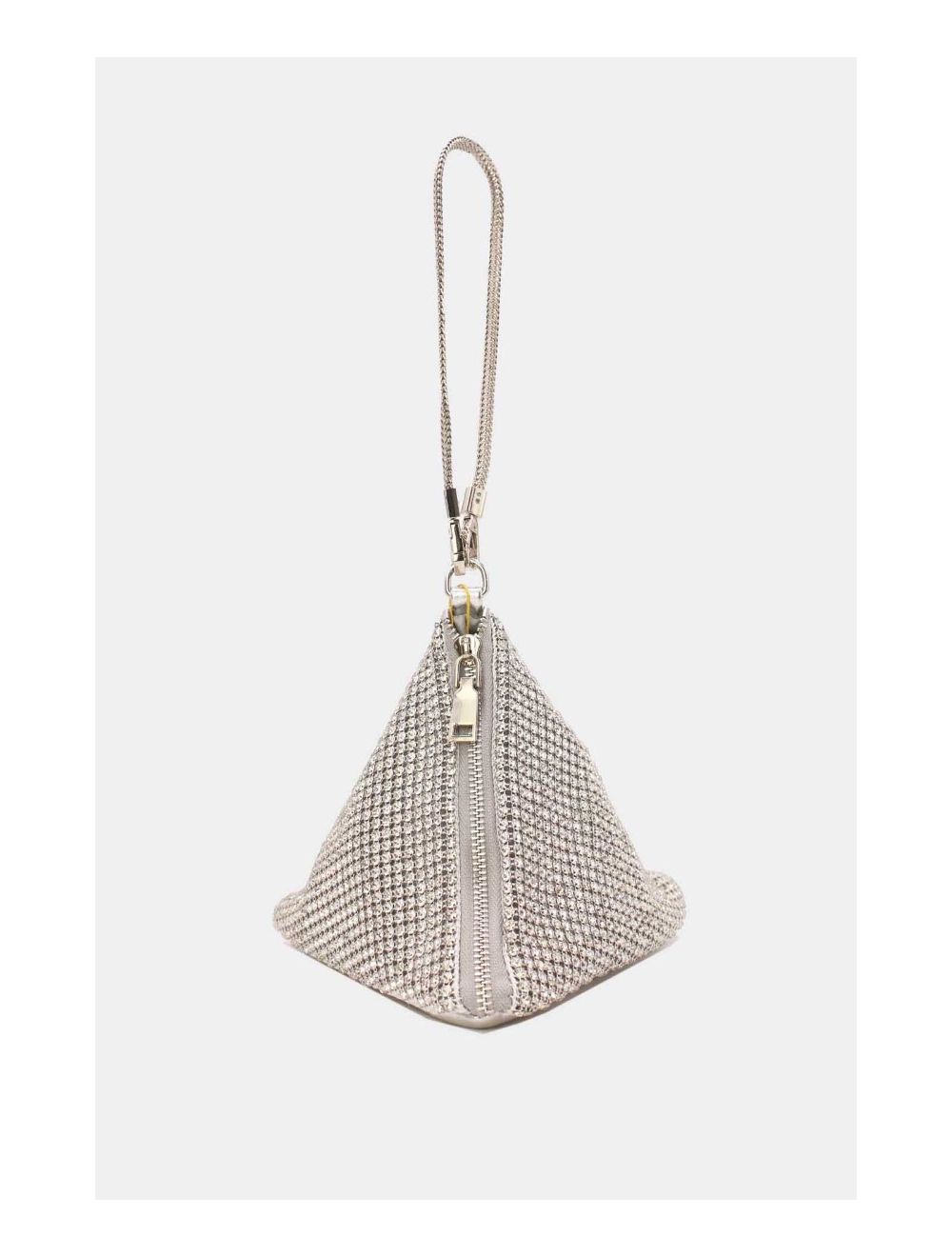 Tom&eva Pochette Soirée Triangle Strass 23P-5735-Silver
