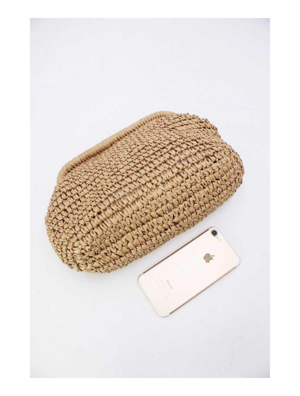 Tom&eva Pochette Structure En Paille 24P-6069-Abricot