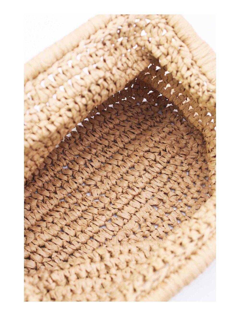 tom&eva Pochette Structure En Paille 24P-6069-Abricot