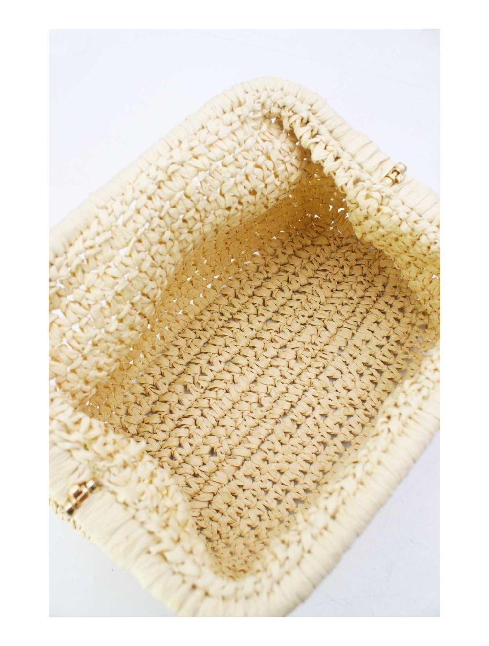 Tom&eva Pochette Structure En Paille 24P-6069-Beige