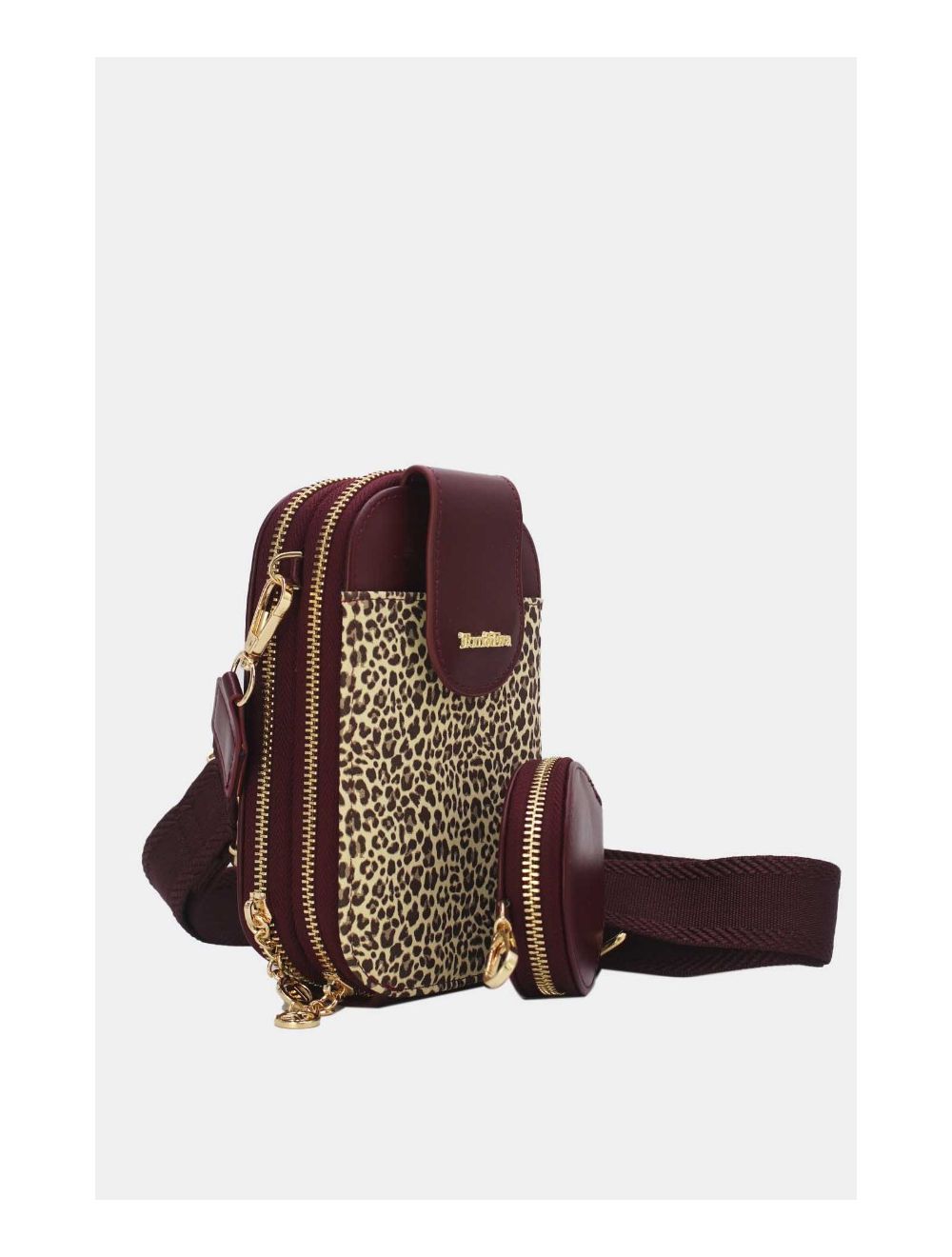 Tom&eva Pochette Téléphone Bi-matière Avec Porte Monnaie 24P-6018-Bordeaux