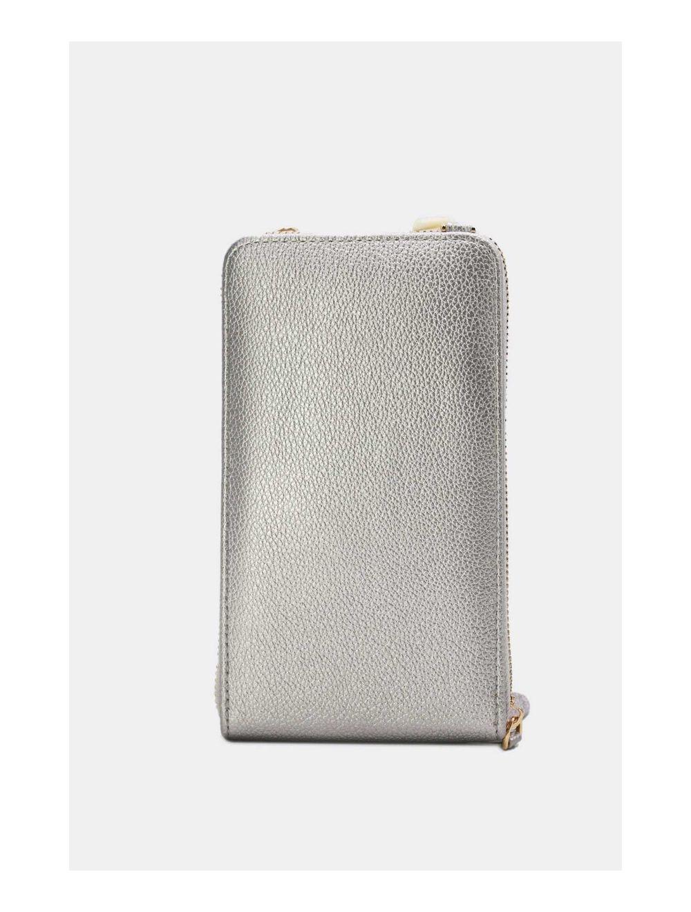 Tom&eva Pochette Téléphone Bi-matière Avec Porte Monnaie 24P-5943-Argenté