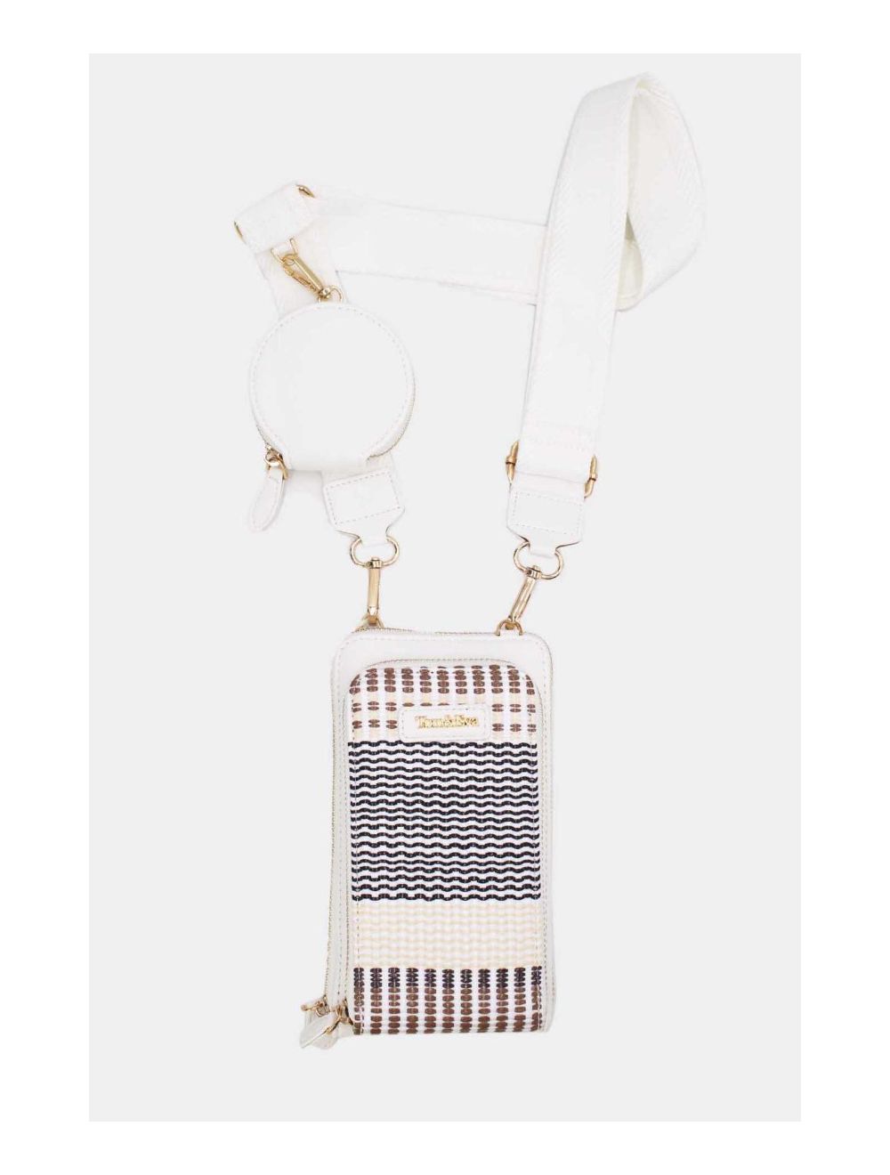 Tom&eva Pochette Téléphone Bi-matière Avec Porte Monnaie 24P-5943-Blanc