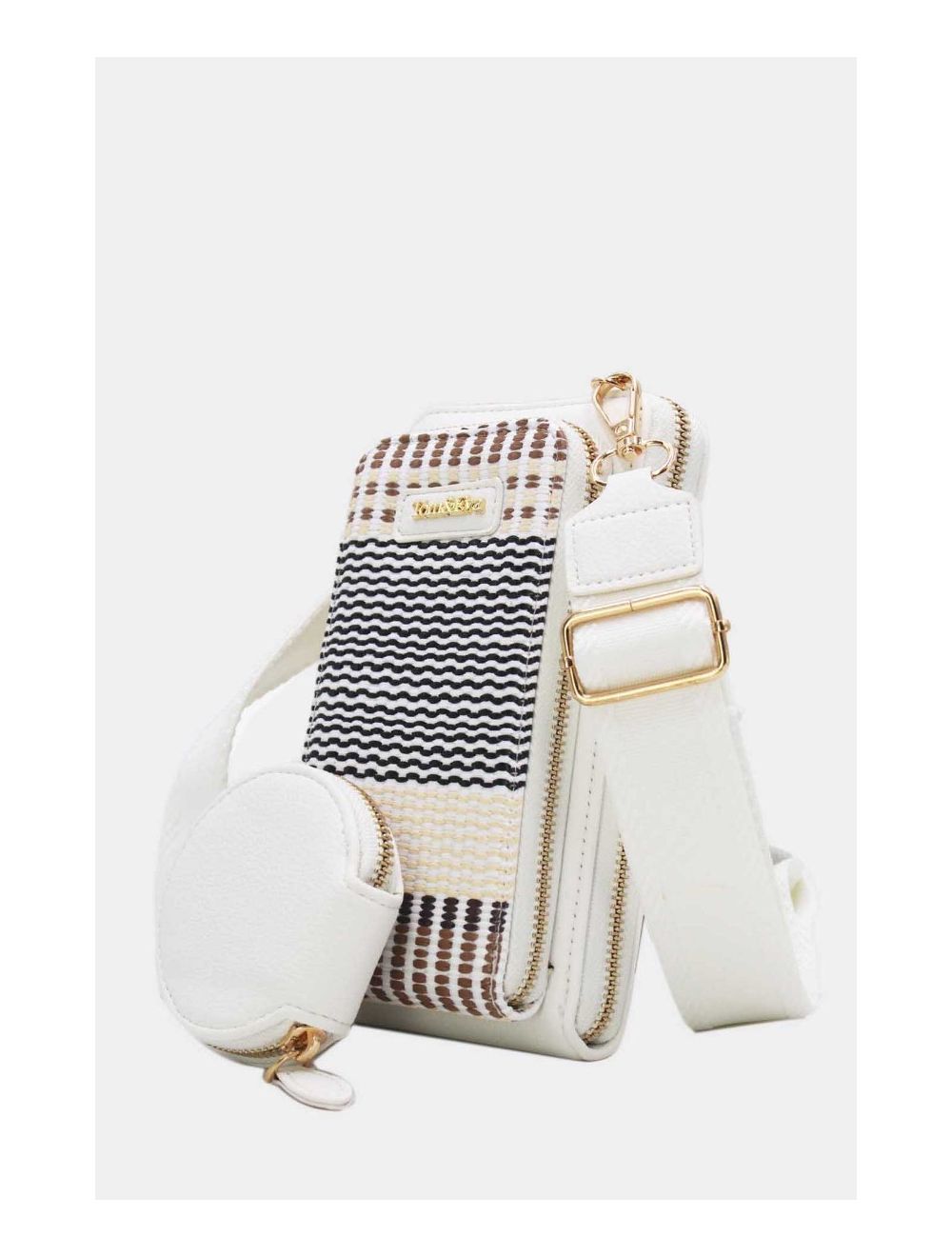 Tom&eva Pochette Téléphone Bi-matière Avec Porte Monnaie 24P-5943-Blanc