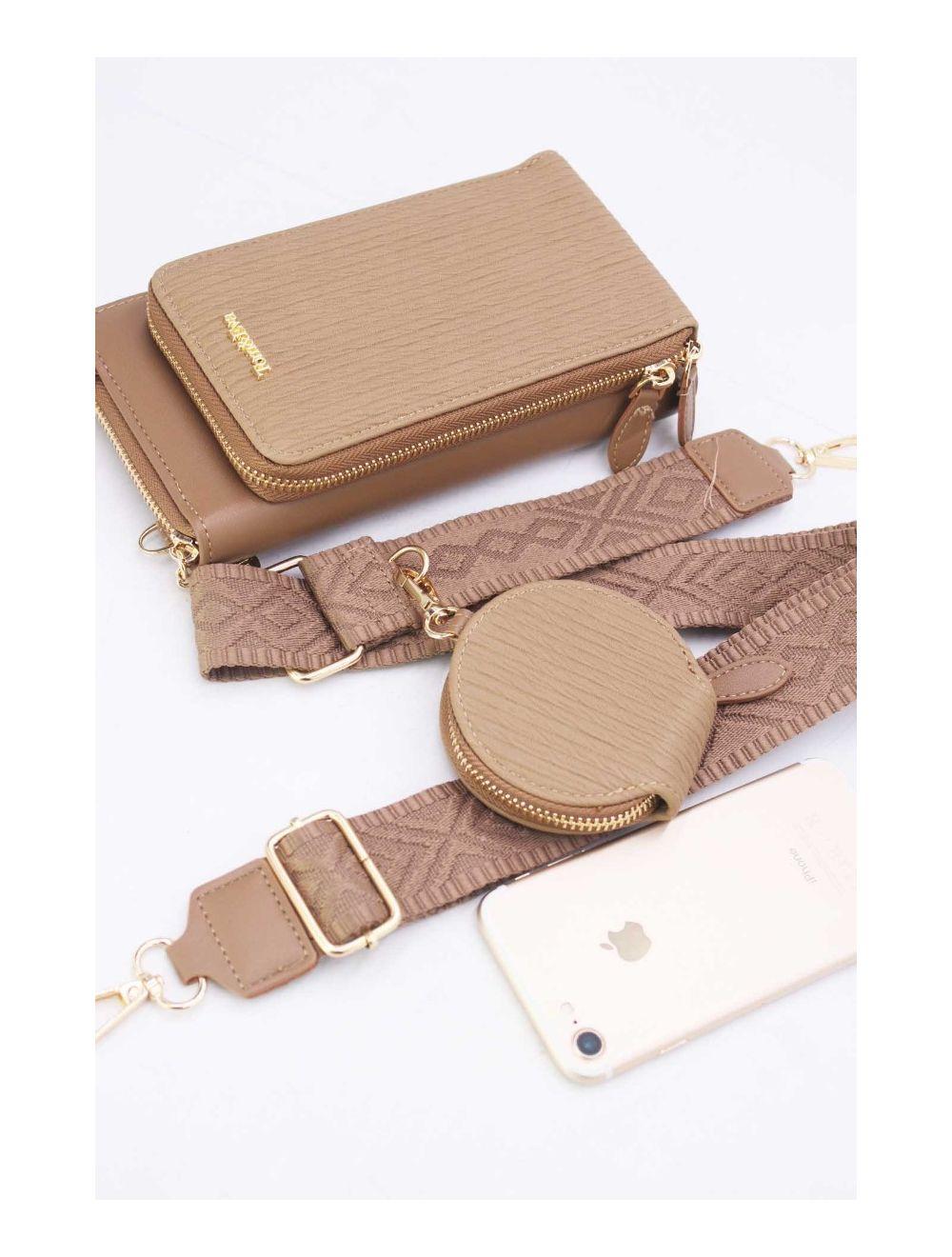 Tom&eva Pochette Téléphone Bi-matière Avec Porte Monnaie RÉASSORT 23P-5821-Khaki