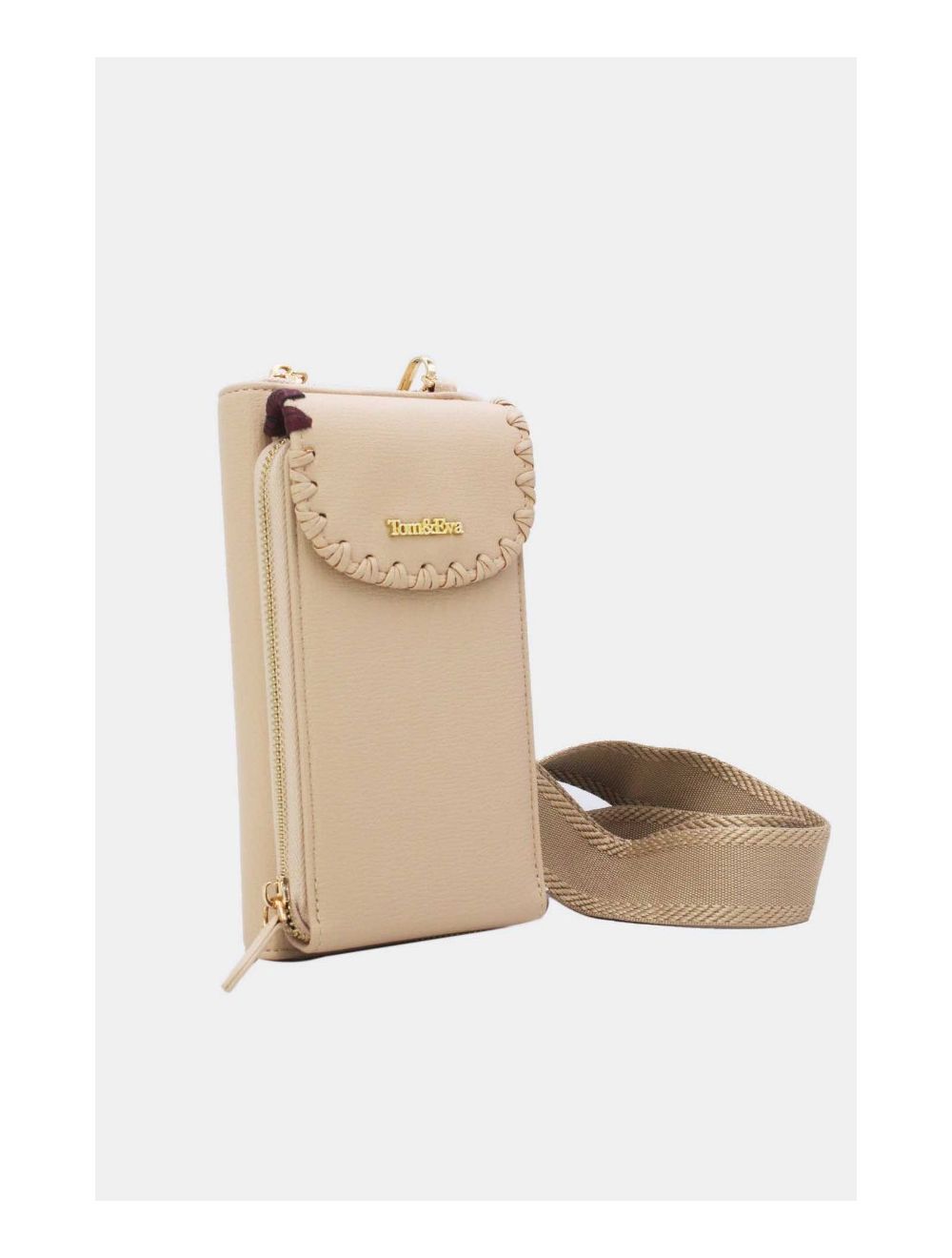Tom&eva Pochette Téléphone Effet Grainé 24P-6022-Beige