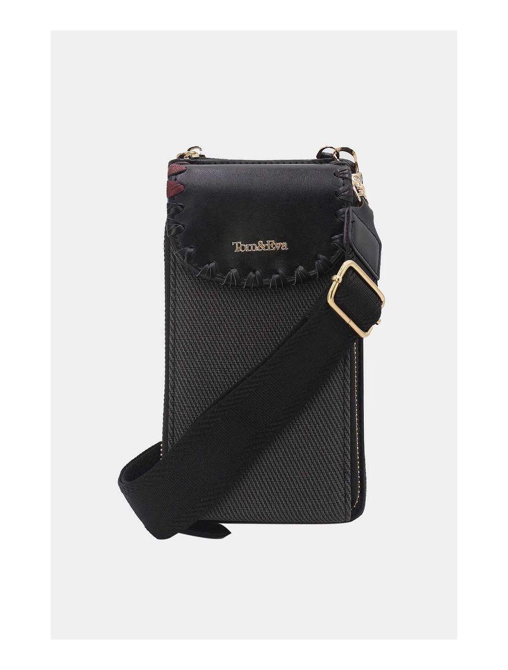 Tom&eva Pochette Téléphone Effet Grainé 24P-6022-Black