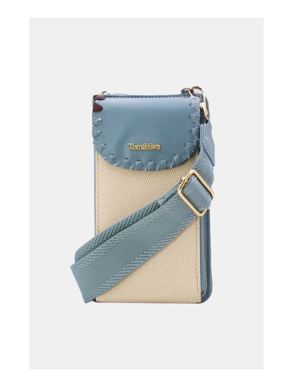 Tom&eva Pochette Téléphone Effet Grainé 24P-6022-Bleu