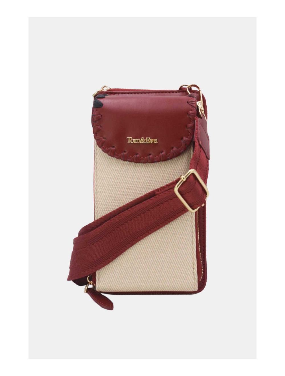 Tom&eva Pochette Téléphone Effet Grainé 24P-6022-Bordeaux