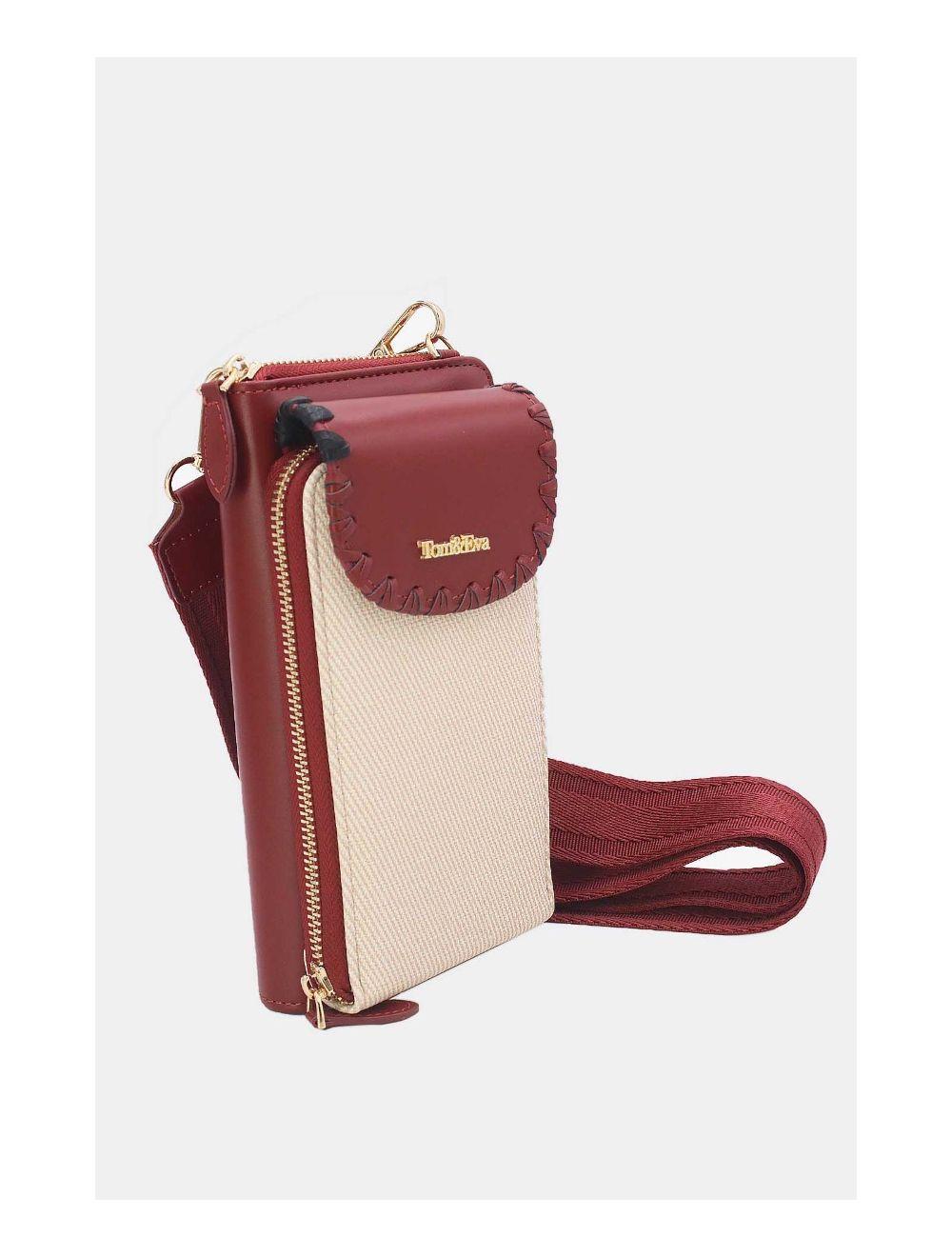 Tom&eva Pochette Téléphone Effet Grainé 24P-6022-Bordeaux