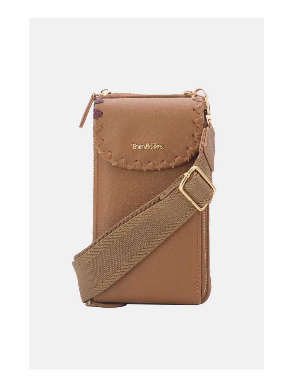 Tom&eva Pochette Téléphone Effet Grainé 24P-6022-Marron