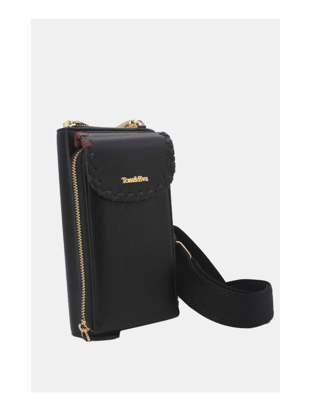 Tom&eva Pochette Téléphone Effet Grainé 24P-6022-Noir#