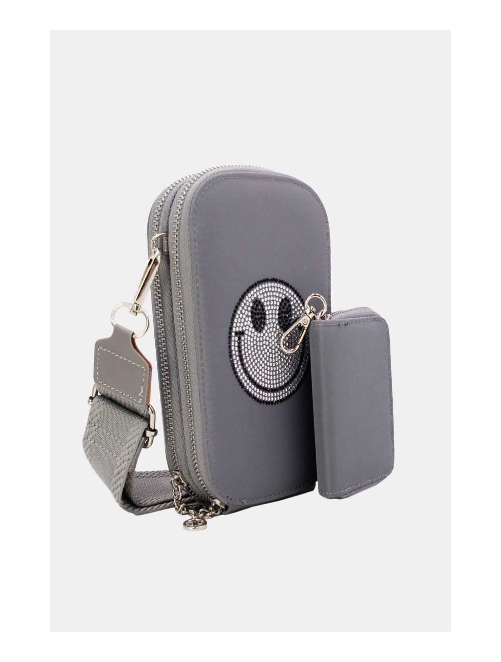 tom&eva Pochette Téléphone En Tissu Smile 24P-6095-Gris