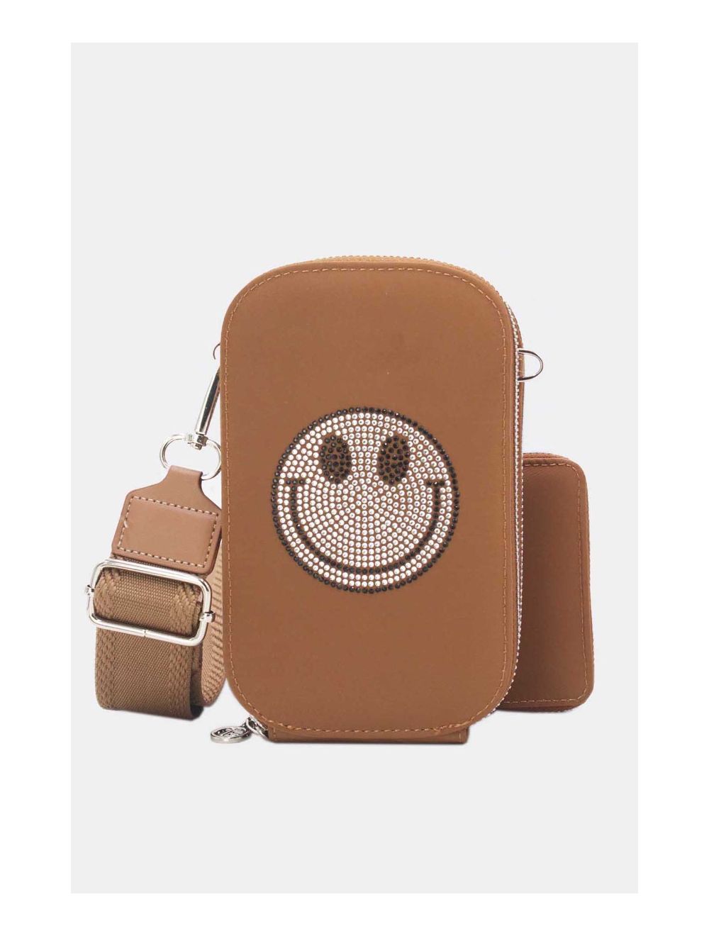 tom&eva Pochette Téléphone En Tissu Smile 24P-6095-Marron