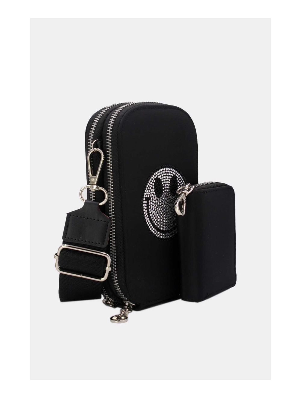 Tom&eva Pochette Téléphone En Tissu Smile 24P-6095-Noir