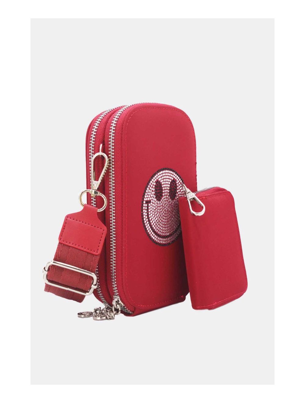 tom&eva Pochette Téléphone En Tissu Smile 24P-6095-Rouge