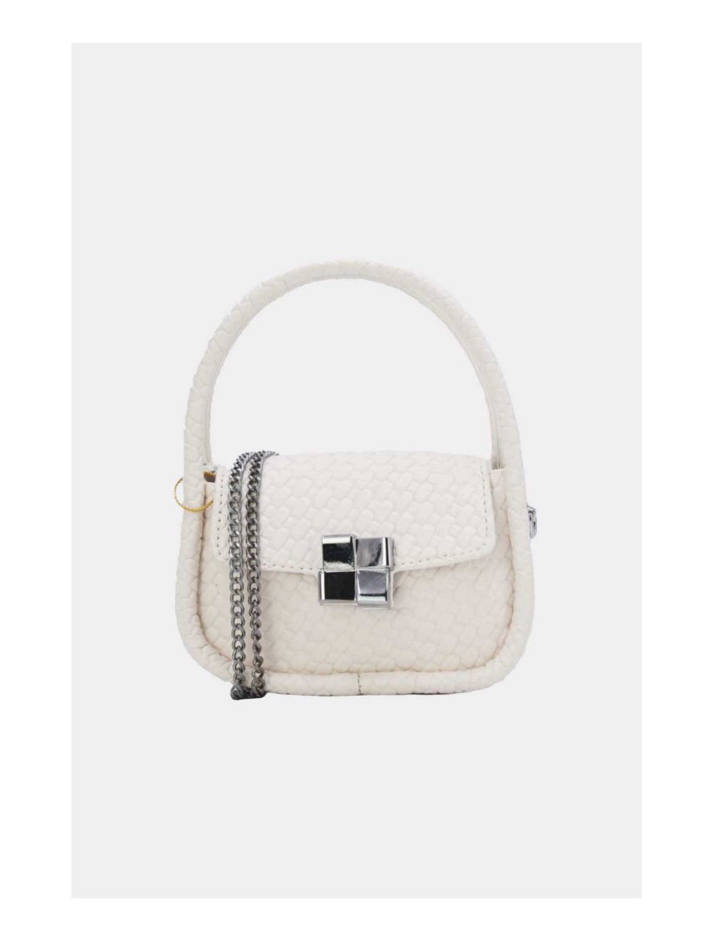 Tom&eva Pochette Téléphone Pliable Effet Tissé 24P-6049-Blanc