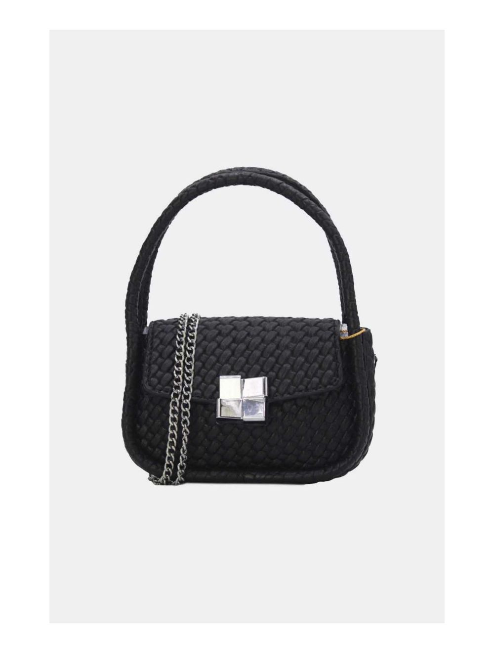 Tom&eva Pochette Téléphone Pliable Effet Tissé 24P-6049-Noir