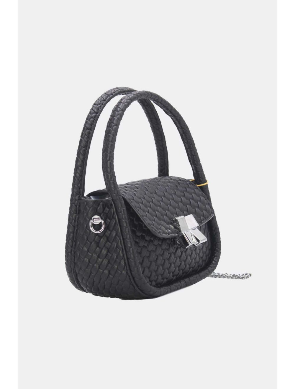 Tom&eva Pochette Téléphone Pliable Effet Tissé 24P-6049-Noir