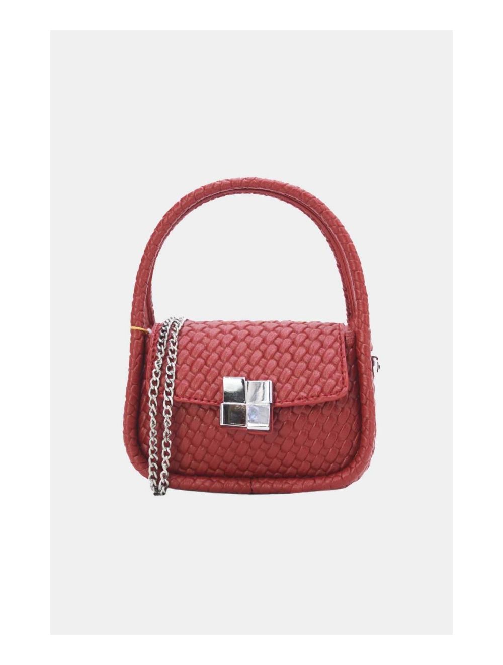 tom&eva Pochette Téléphone Pliable Effet Tissé 24P-6049-Rouge