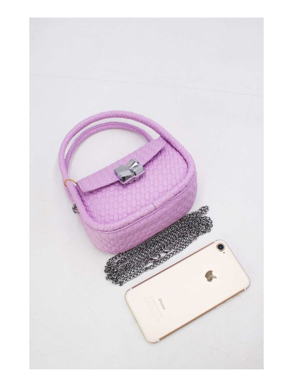 Tom&eva Pochette Téléphone Pliable Effet Tissé 24P-6049-Violet