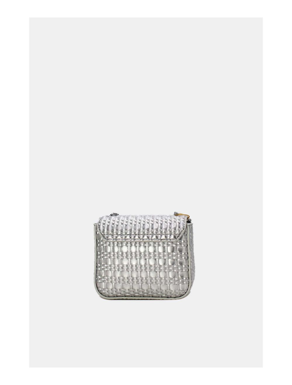 Tom&eva Pochette Téléphone Pliable Effet Tissé 24P-6050-Argenté