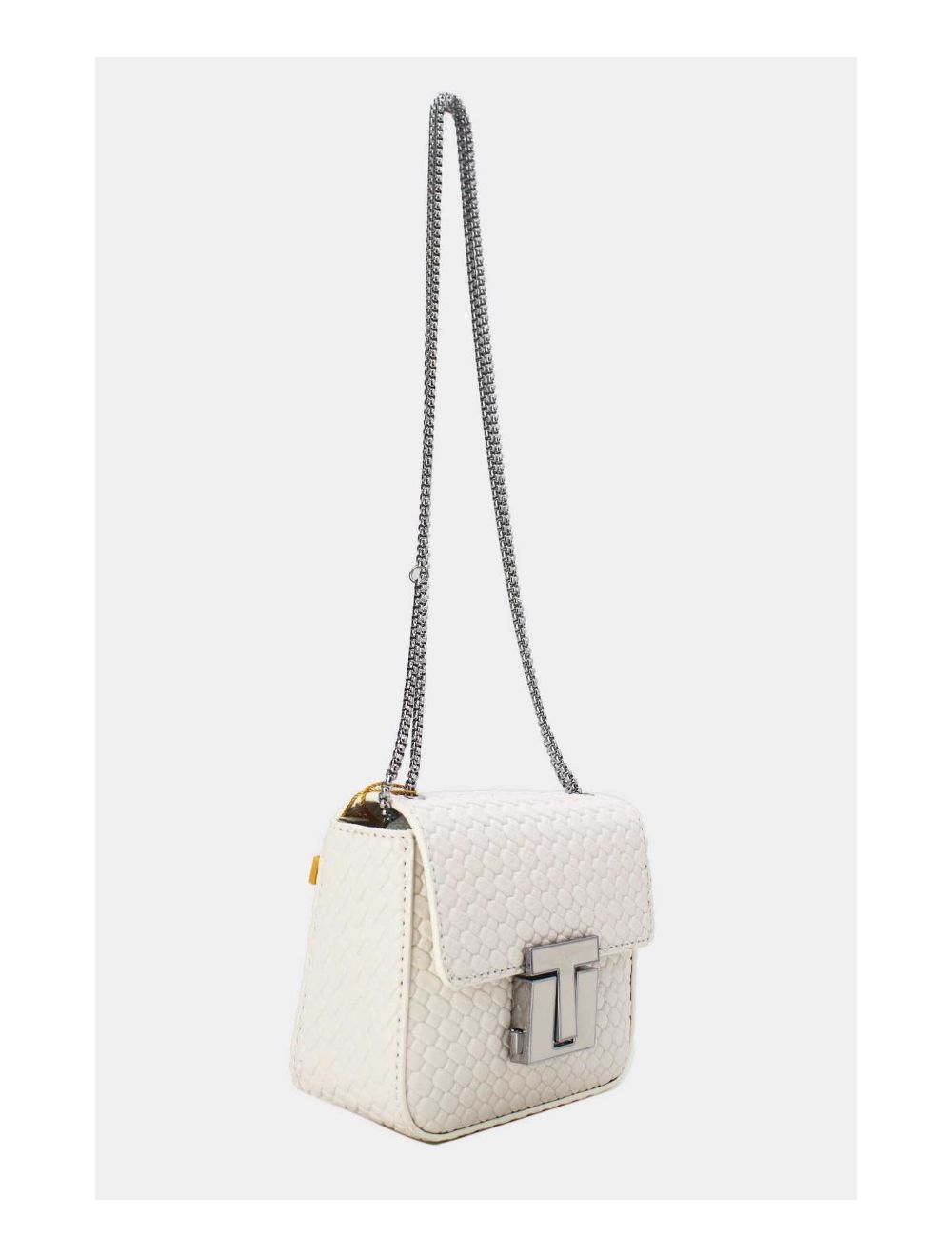 Tom&eva Pochette Téléphone Pliable Effet Tissé 24P-6050-Blanc