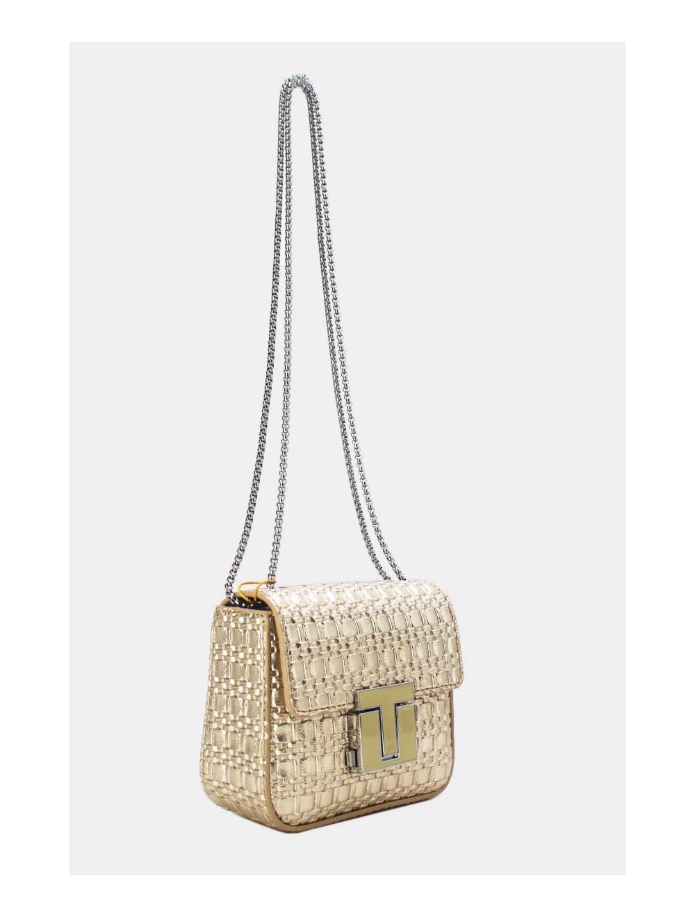 Tom&eva Pochette Téléphone Pliable Effet Tissé 24P-6050-Doré