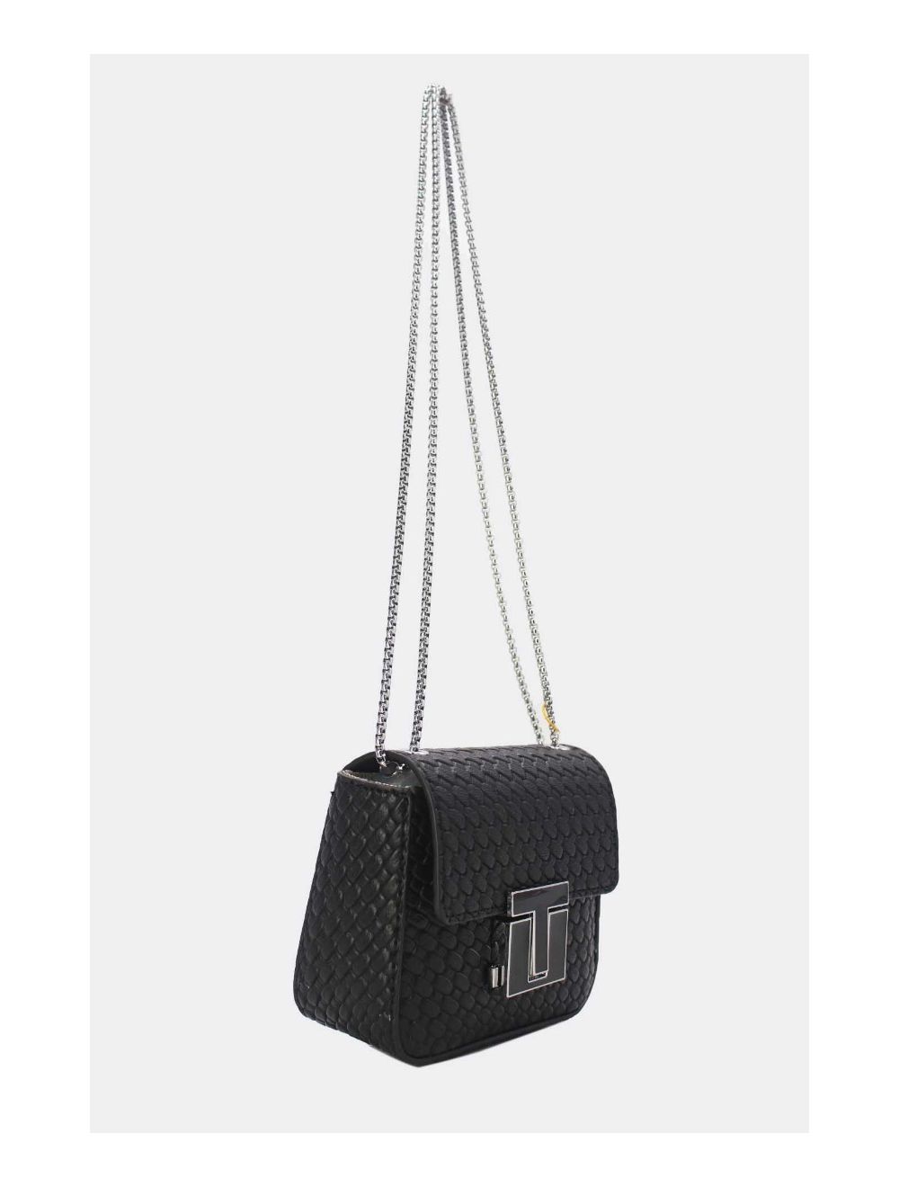 Tom&eva Pochette Téléphone Pliable Effet Tissé 24P-6050-Noir