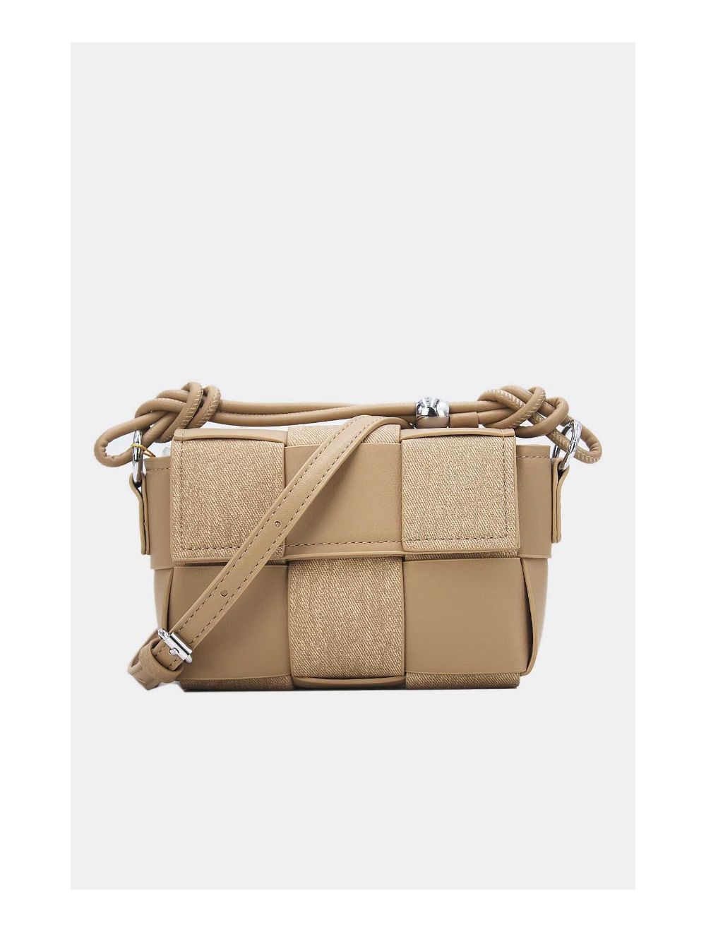 Tom&eva Pochette Téléphone Tressé Effet Tissu 24P-6053-Abricot