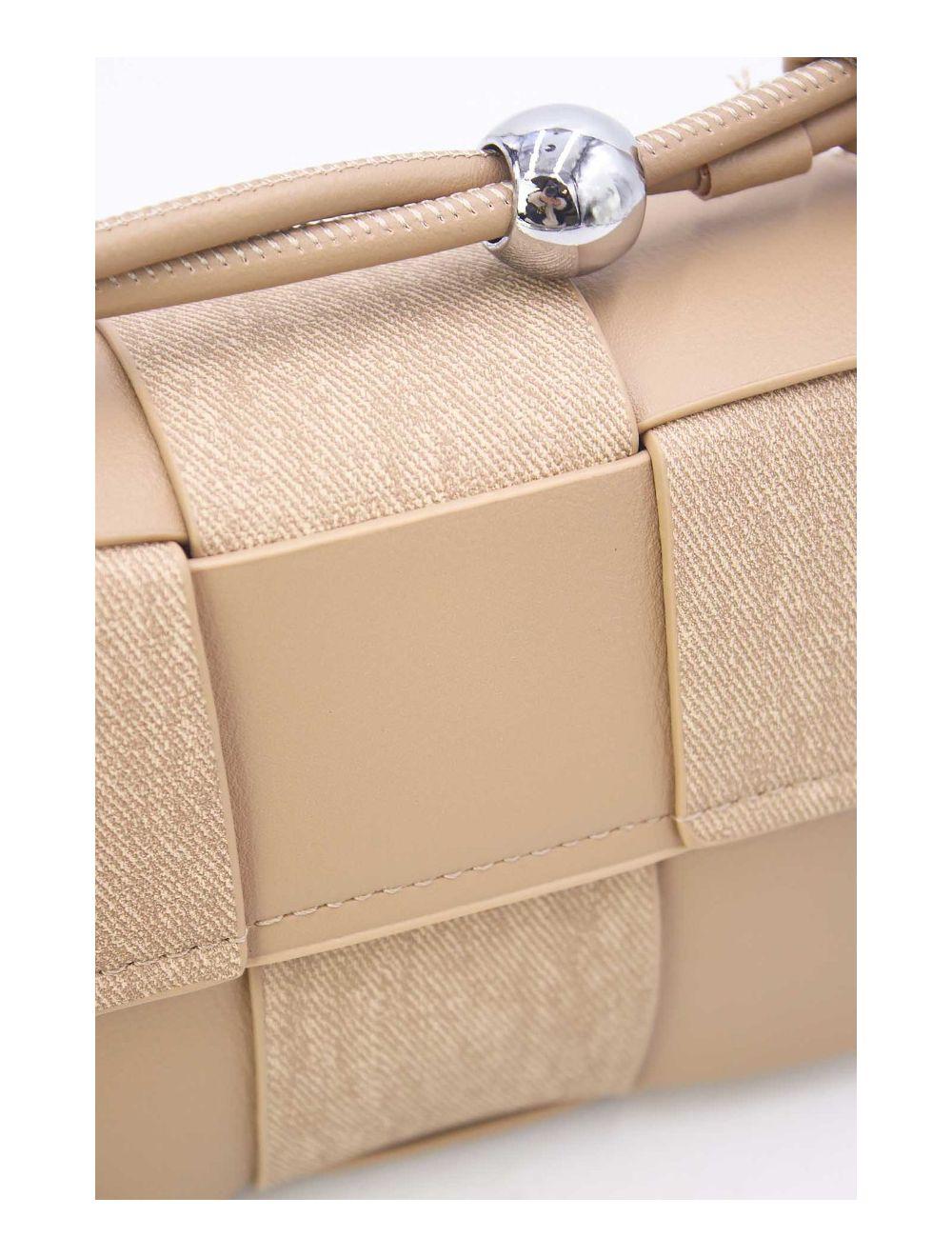 tom&eva Pochette Téléphone Tressé Effet Tissu 24P-6053-Abricot