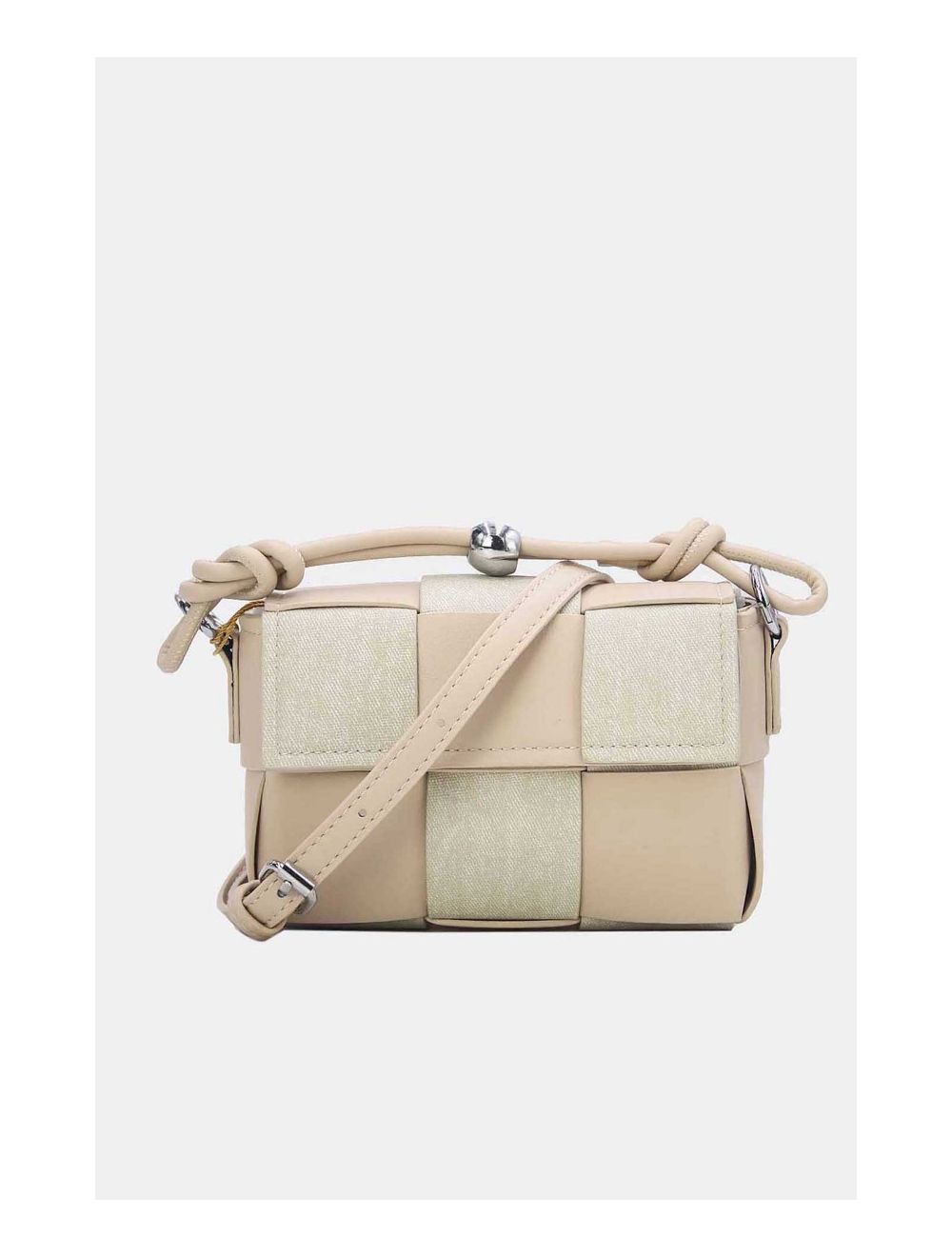 Tom&eva Pochette Téléphone Tressé Effet Tissu 24P-6053-Beige