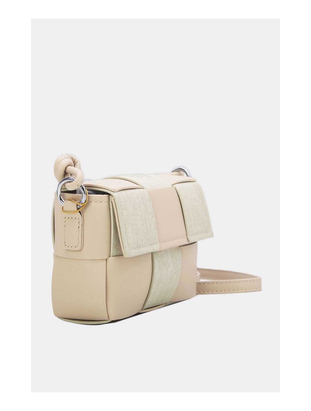 Tom&eva Pochette Téléphone Tressé Effet Tissu 24P-6053-Beige